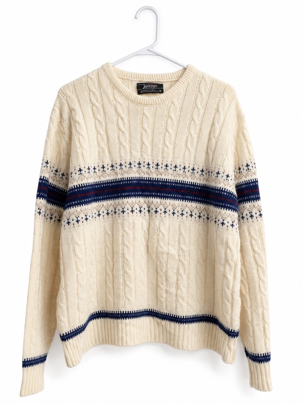 Jantzen Cable Knit Vintage Sweater Size XL